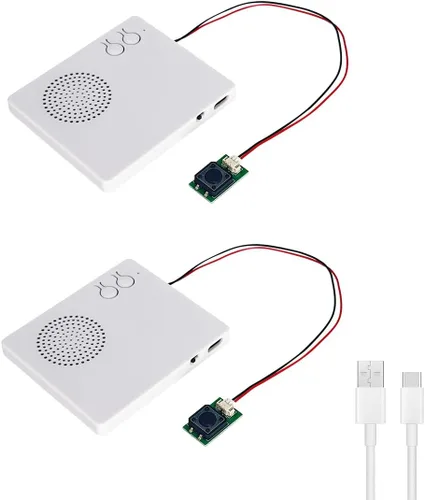 Vista 14 de Módulo XLW - Módulo de sonido activado por botón de 16MB con altavoz, cable tipo C y capacidad de grabación fácil de 16 minutos para saludos Azul-1