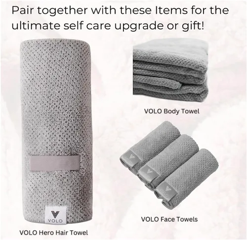 Vista 7 de VOLO Diadema y pulseras de spa - Soporte para el cabello de maquillaje, detiene las gotas de agua - Paquete
