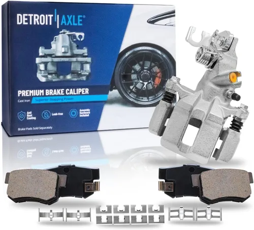 Vista 146 de Detroit Axle - Pastillas de Freno Delantero para Nissan Altima Maxima Sentra 350Z Cube Juke Versa INFINITI G35 I30 I35 Suzuki SX4 Crossover