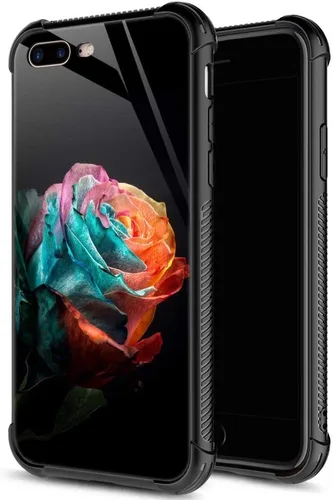 Vista 11 de ZHEGAILIAN Funda para iPhone 7/8 Plus, protección de grado militar, esquinas a prueba de golpes, funda antiarañazos para iPhone 7/8 Plus, girasol