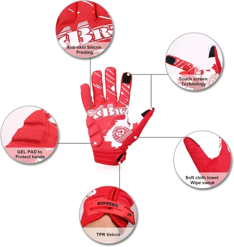 Vista 4 de Guantes de ciclismo de esqueleto de hueso para motocicleta guantes de bicicleta acolchados de montaña para hombres y mujeres resistencia al aire