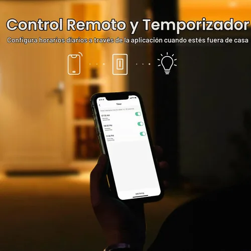 Vista 7 de TREATLIFE Interruptor inteligente regulable de 3 vías, interruptor inteligente compatible con Alexa y Asistente de Google, interruptor de luz WiFi