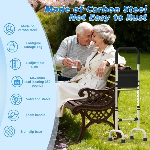 Vista 2 de Ayuda de soporte para ancianos desde silla, sofá, ayudas de pie y soportes para bastón para caminar, bastón ajustable, herramienta de ayuda