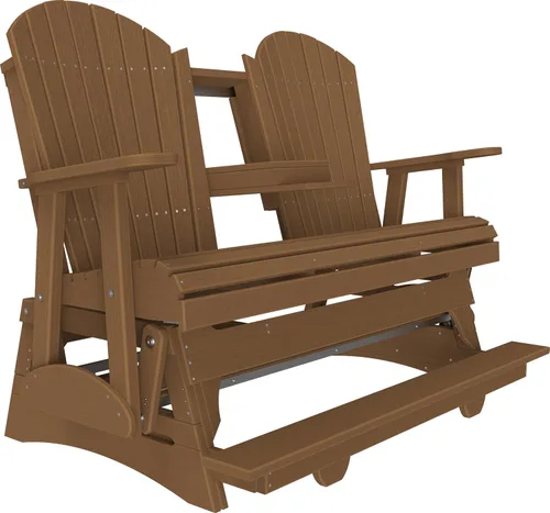 Vista 19 de LuxCraft Adirondack Balcony Glider - 5 pies con consola desplegable (Aruba en negro)