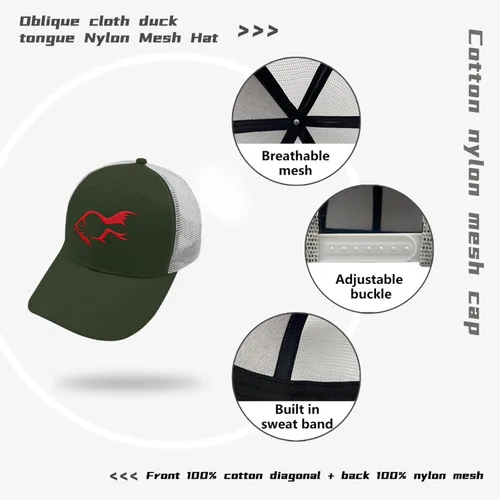 Vista 7 de Baseball hat Goldfish Logo Trucker caps for Teen Graphic Nylon mesh Snapbacks