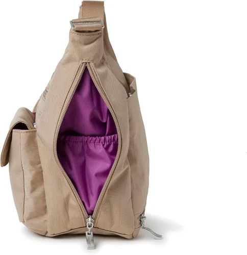 Vista 92 de Baggallini womens Everywhere Bagg Crossbody Women 11x9 Lightweight Nylon Hobo Water-resistant Travel Bag W/Rfid