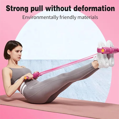 Vista 5 de 21 Bandas de Resistencia para Fitness - 4 Tubo Pedal Tirador de Tobillo - 2023 Nuevo Juego de Bandas Elásticas para Sentadillas y Estiramiento
