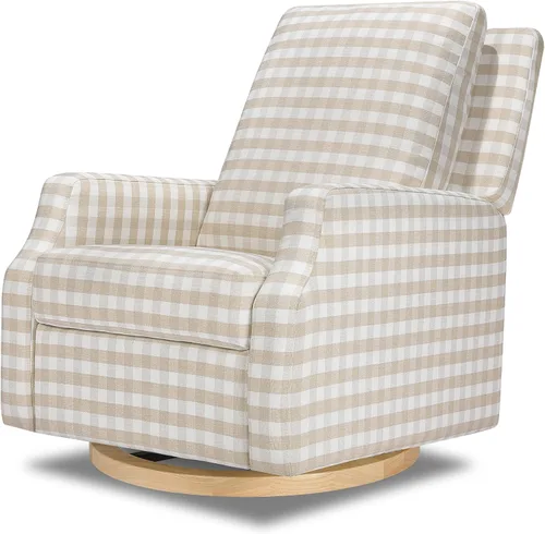 Vista 15 de Namesake Crewe - Silla reclinable para guardería con giro de 360°, color marfil Boucle marfil con base de madera clara