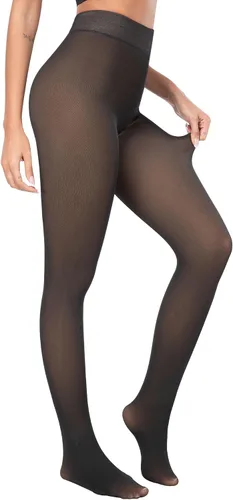 Vista 31 de NORMOV - Leggings con forro de vellón cálido para mujer, de invierno, mallas gruesas, de terciopelo, térmicas