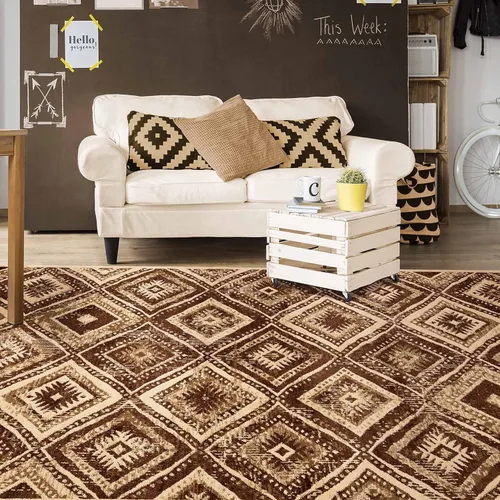 Vista 5 de SUPERIOR Alfombra de pasillo para interiores con respaldo de yute, decoración moderna para el piso del hogar, pasillo, sala de estar, cubierta