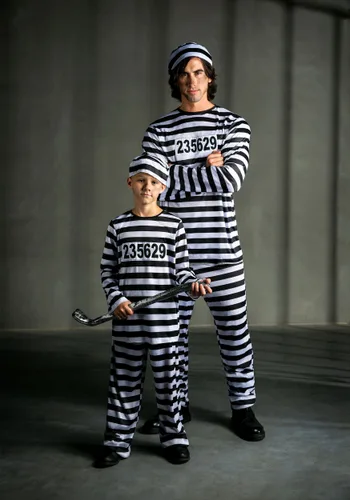 Vista 3 de Disfraz de prisionero para adulto Multicolor