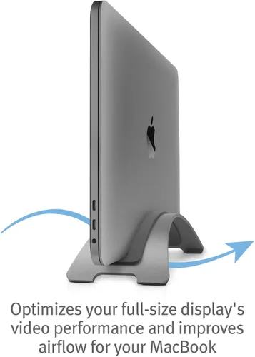 Vista 8 de Twelve South BookArc para MacBook Soporte de escritorio vertical que ahorra espacio para portátiles Apple (Gris Espacial) *No compatible con M1