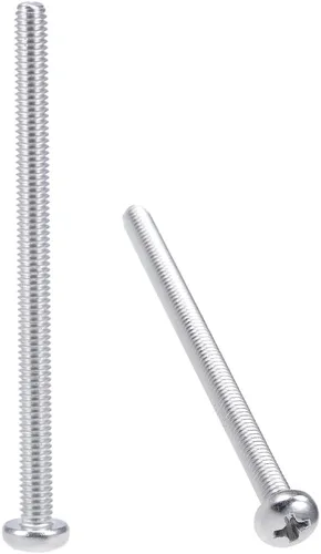 Vista 12 de uxcell Tornillos de máquina M4x5mm Pan Phillips Tornillo de cabeza cruzada 304 pernos de sujeción de acero inoxidable 20 piezas
