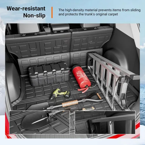 Vista 4 de powoq Alfombrilla de Maletero Compatible con Toyota RAV4 2013 2014 2015 2016 2017 2018 Forro de Carga para Todo Clima Alfombrilla de Respaldo