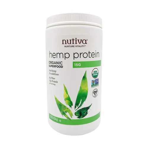 Vista 4 de Nutiva, Proteína de cáñamo, orgánica 0.53 oz, 16 onzas líquidas