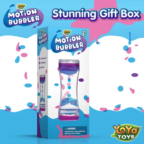 Vista 7 de YoYa Toys Liquimo - Bolígrafo de Burbujas de Movimiento Líquido 1 Paquete - Juguete Sensorial para Niños y Adultos - Temporizador de Burbujas