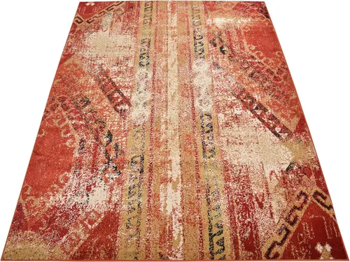Vista 9 de Nevita Collection Southwestern Native American Design Area Alfombra geométrica (azul, 5'3" redondo)