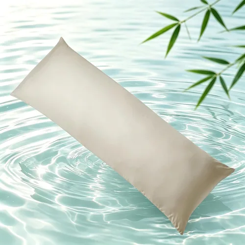 Vista 12 de Fundas de almohada de viscosa de bambú con cremallera, tamaño estándar, 2 Beige