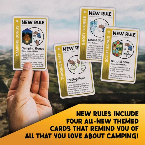 Vista 8 de Looney Labs - Juego de cartas de camping Fluxx - Diversión de verano, aventura al aire libre, perfecto para viajes de campamento familiares y noches