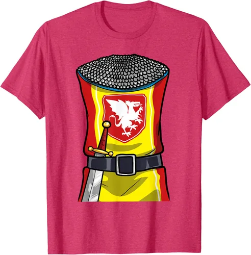 Vista 24 de Disfraz medieval de caballero de Halloween, camiseta para niños con espada de armadura, Negro, S