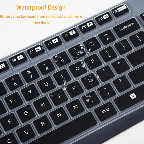 Vista 3 de Logitech - Funda para teclado inalámbrico Logitech MK235, protector de piel de teclado MK235, color negro