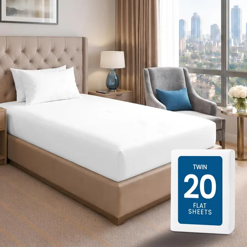 Vista 48 de Utopia Bedding Sábana encimera – 1 paquete (individual, beige) – Tela de microfibra suave cepillada – Sábana superior resistente al encogimiento y a