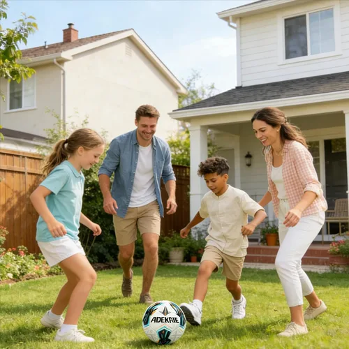 Vista 3 de Soccer Ball Size 5 for All Age Recreational or Professional Outdoor Practice, PU Official Size&Weight, Size 5 Soccer Ball for Boys Youth Adults