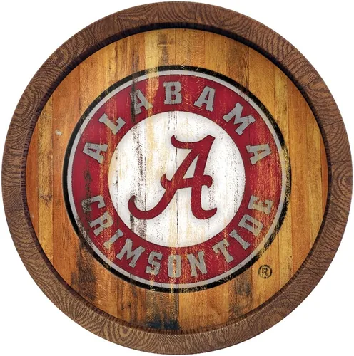 Vista 89 de The Fan Brands NCAA Alabama Crimson Tide: "Faux" - Letrero de barra del equipo deportivo, decoración para el hogar, dormitorio, garaje, oficina