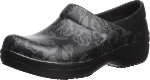 Vista 12 de Crocs Zuecos Neria Pro II para mujer, zapatos de trabajo antideslizantes, Negro