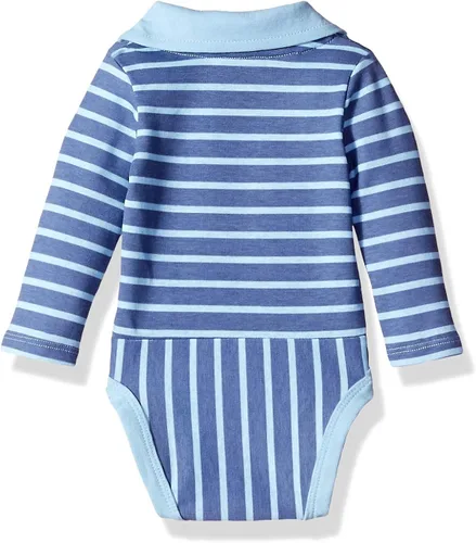 Vista 2 de Hanes Ultimate Baby Flexy - Conjunto de 2 piezas (pantalón con body polo de manga larga)