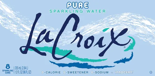 Vista 3 de Agua con gas La Croix, pura, lata de 12 onzas (pack de 8)