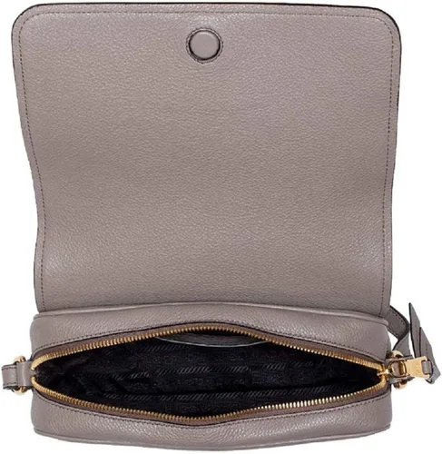 Vista 6 de Prada Vitello Phenix 1BD163 - Bolso bandolera de piel para mujer, color gris