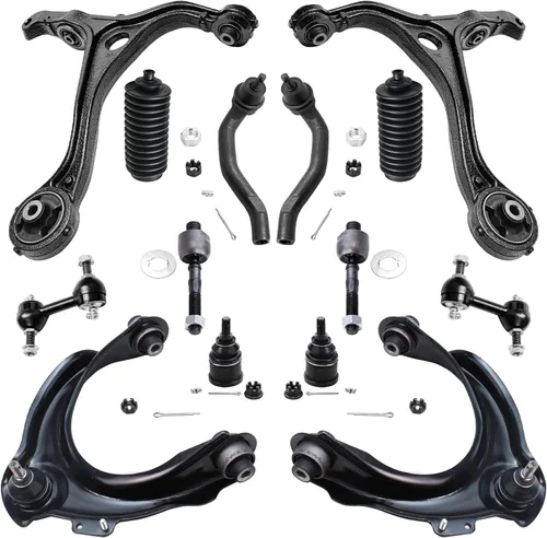 Vista 60 de Detroit Axle - Kit de suspensión frontal de 15 piezas para Jeep Grand Cherokee 99-04 1999 2000 2001 2002 2003 2004, brazos de control superior e