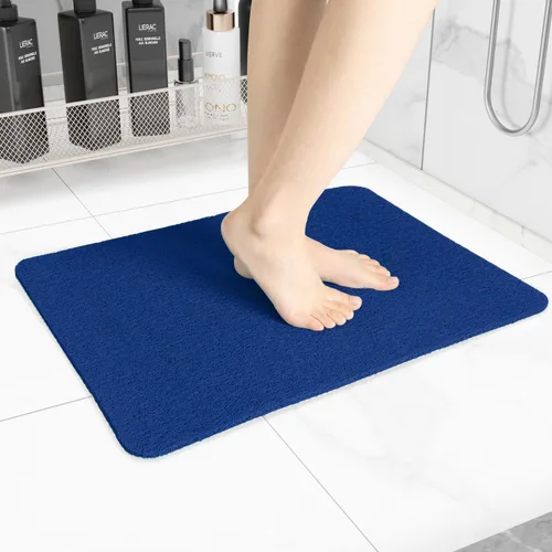 Vista 41 de Hargiis - Tapete antideslizante de secado rápido para tina y ducha, tapete exfoliante para pies, para baño, cocina u hotel, beige, 24 x 16 pulgadas
