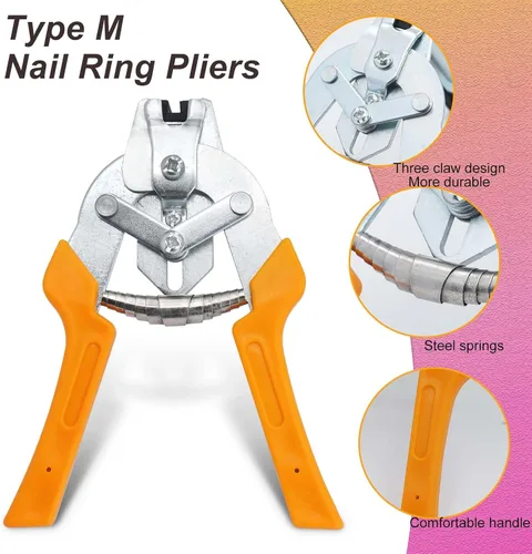 Vista 5 de Juego de 2400 anillos y alicates tipo M para cerdo Wire Cage Clips and Fencing Pliers for Auto Upholstery Repair & Chicken Rabbit Wire Mesh Cages