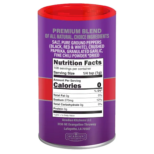 Vista 2 de Condimento criollo 3.8 oz Cajun's Choice Louisiana Foods (paquete de 6) Low-sodium, all-purpose Creole seasoning with no MSG for meats, poultry