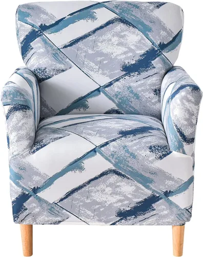 Vista 29 de CRFATOP - Funda elástica para sillón de mediados de siglo moderno de 1 pieza, fundas de silla de acento de jacquard con brazos, fundas de silla