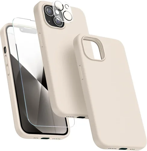 Vista 12 de Dssairo Funda 5 en 1 Diseñada para iPhone 13, con Paquete de 2 Protectores de Pantalla, Paquete de 2 Protectores de Lente de Cámara, Funda Verde