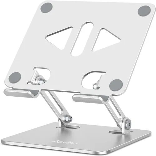 Vista 8 de Aoviho - Soporte para tableta portátil para escritorio, soporte de escritorio ajustable para tableta, soporte de aluminio plegable para iPad Pro