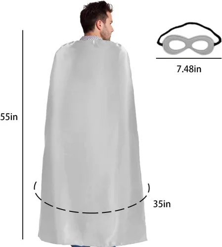 Vista 5 de D.Q.Z Super hero Capes and Masks for Adults Superhero Dress Up Halloween Costume Team Spirit Day Party Favors