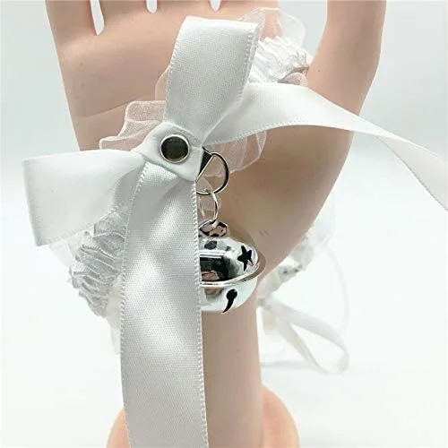 Vista 8 de Pingyongchang - Gargantilla de encaje ajustable con campana, estilo gótico, collar para mujeres y niñas, extraíble para cosplay