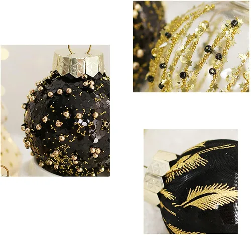 Vista 6 de 25 bolas de Navidad de 2.4 pulgadas, adornos surtidos para árbol de Navidad, inastillables, mini esferas colgantes para Navidad, vacaciones, bodas