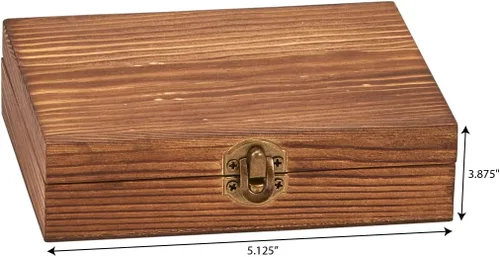 Vista 2 de Creative Gifts International Juego de piedras de whisky y pinzas en caja de recuerdos, bolsa para el polvo incluida para un almacenamiento seguro, 9