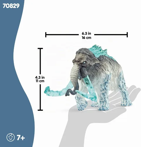 Vista 4 de Schleich Eldrador - Figura de juguete de mamut escarchado - Niños a partir