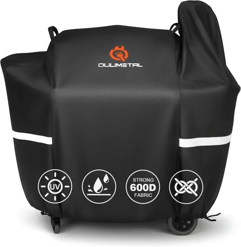 Vista 33 de Cubierta de parrilla de pellets para Camp Chef Serie 24 – DLX 24 Premium Smoker Cover impermeable y 600D resistente para Camp Chef Woodwind 24