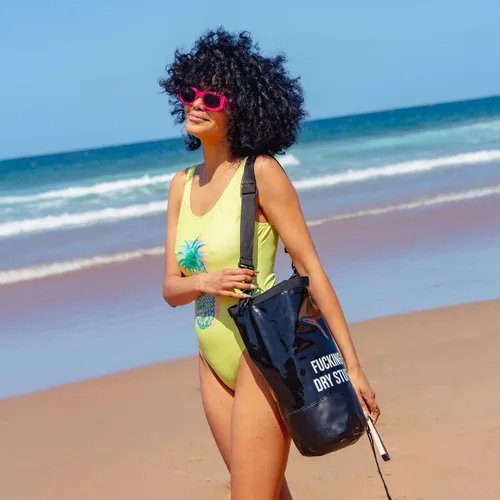 Vista 5 de Fisura Waterproof Dry Bag 5 Litres Blue Dry Bag with Roll Up Closure and Shoulder Strap. 29 x 41.5 cm