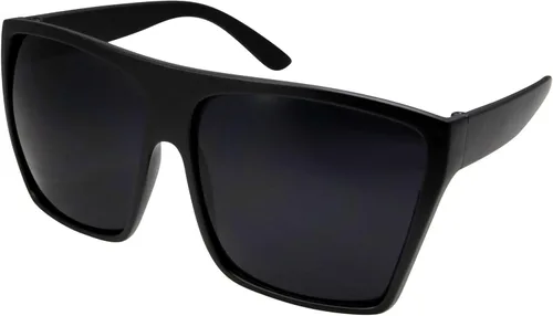 Vista 9 de grinderPUNCH Todas las gafas de sol negras Limo Dark Rectangular Flat Top Mob Oversized