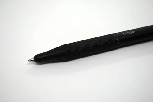 Vista 3 de Zebra Pen G-750 - Bolígrafo retráctil de gel, 2 unidades, tinta negra, punta media de 0.028 pulgadas, barril de latón negro, empuñadura texturizada