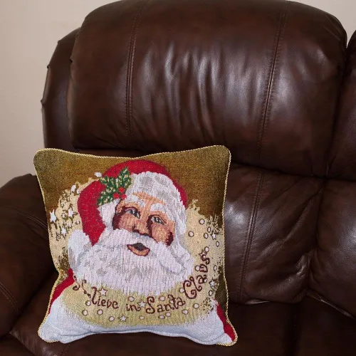 Vista 3 de Juego de 2 fundas de almohada con diseño de Navidad Believe in Santa