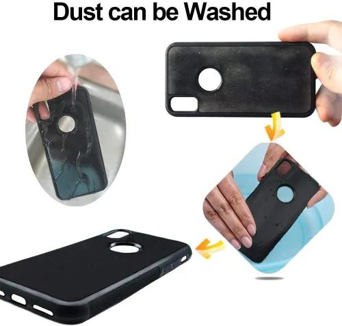 Vista 5 de Funda antigravedad para iPhone 8 Plus, iPhone 7 Plus, iPhone 6/6S, Carcasa mágica, nano succión, antigravedad para iPhone 8P 7P, palito del selfie.